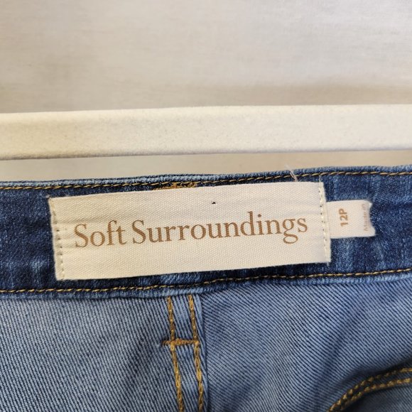 Soft Surroundings Women's Size 12P Petite Jeans Raw Hem - Picture 6 of 7